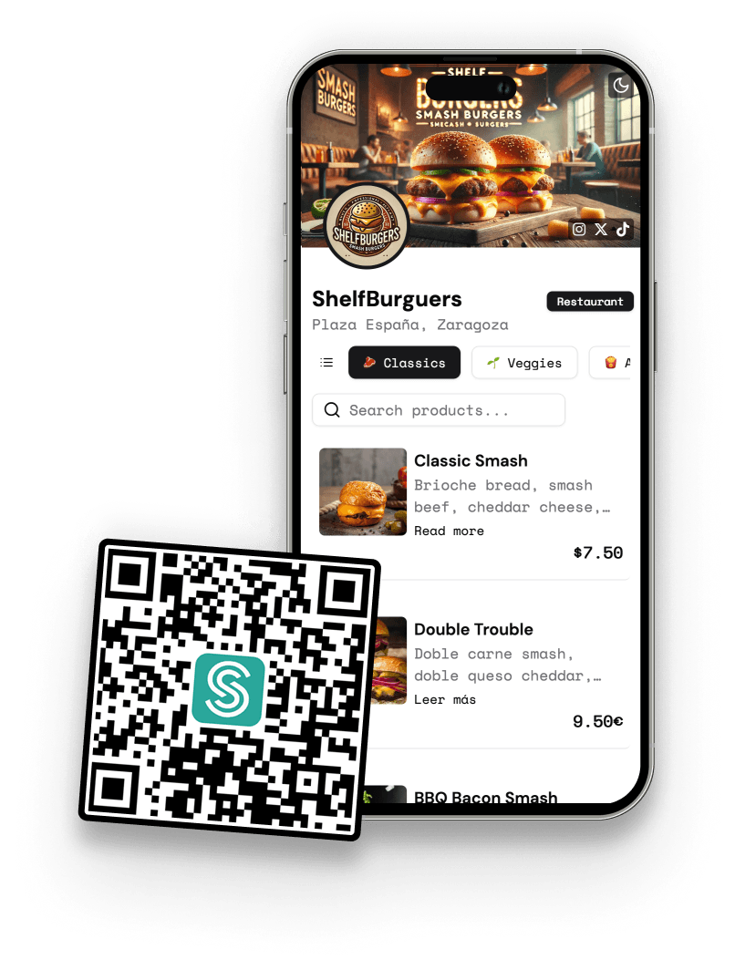 ShelfBurguers app en iPhone